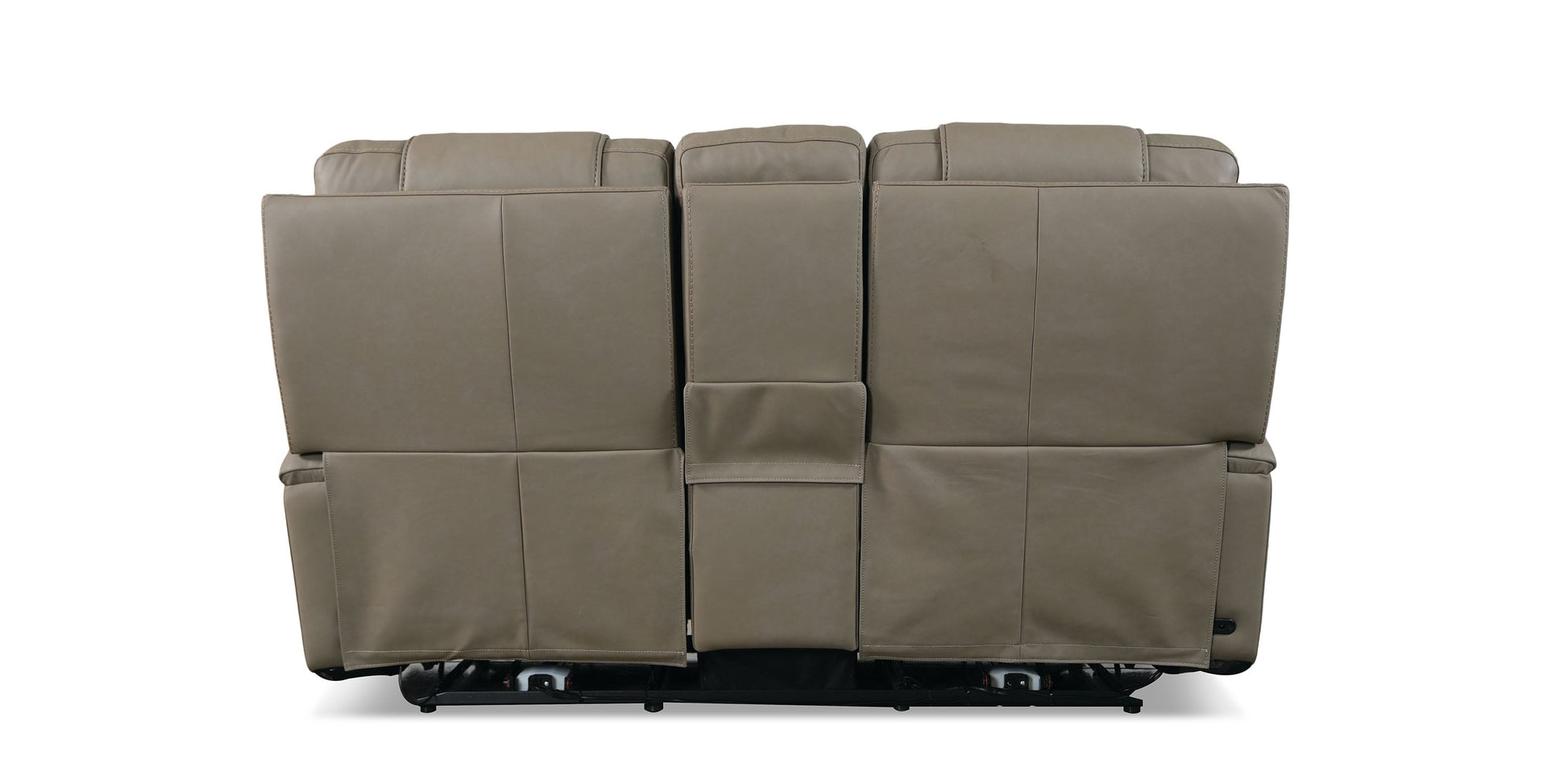 Bassett Club Level Wendell Leather Power Reclining Loveseat with Center Console — Bassett manufacturer gallery — Loveseat w/Power & Console image number 5