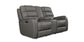 Bassett Club Level Wendell Leather Power Reclining Loveseat with Center Console — Bassett manufacturer gallery — Wendell Gunmetal — Loveseat w/Power & Console