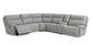 Bassett Club Level Fletcher Leather Power Reclining Sectional — Bassett manufacturer gallery — Curved Motion Sectional image number 3