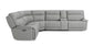 Bassett Club Level Fletcher Leather Power Reclining Sectional — Bassett manufacturer gallery — Curved Motion Sectional image number 5