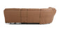 Bassett Club Level Fletcher Leather Power Reclining Sectional — Bassett manufacturer gallery — Fletcher Antelope — Curved Motion Sectional