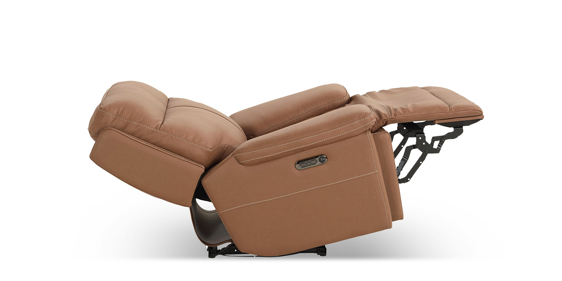 Bassett Club Level Fletcher Leather Zero Gravity Power Recliner — Bassett manufacturer gallery — Fletcher Antelope — Wallsaver Recliner w/Power