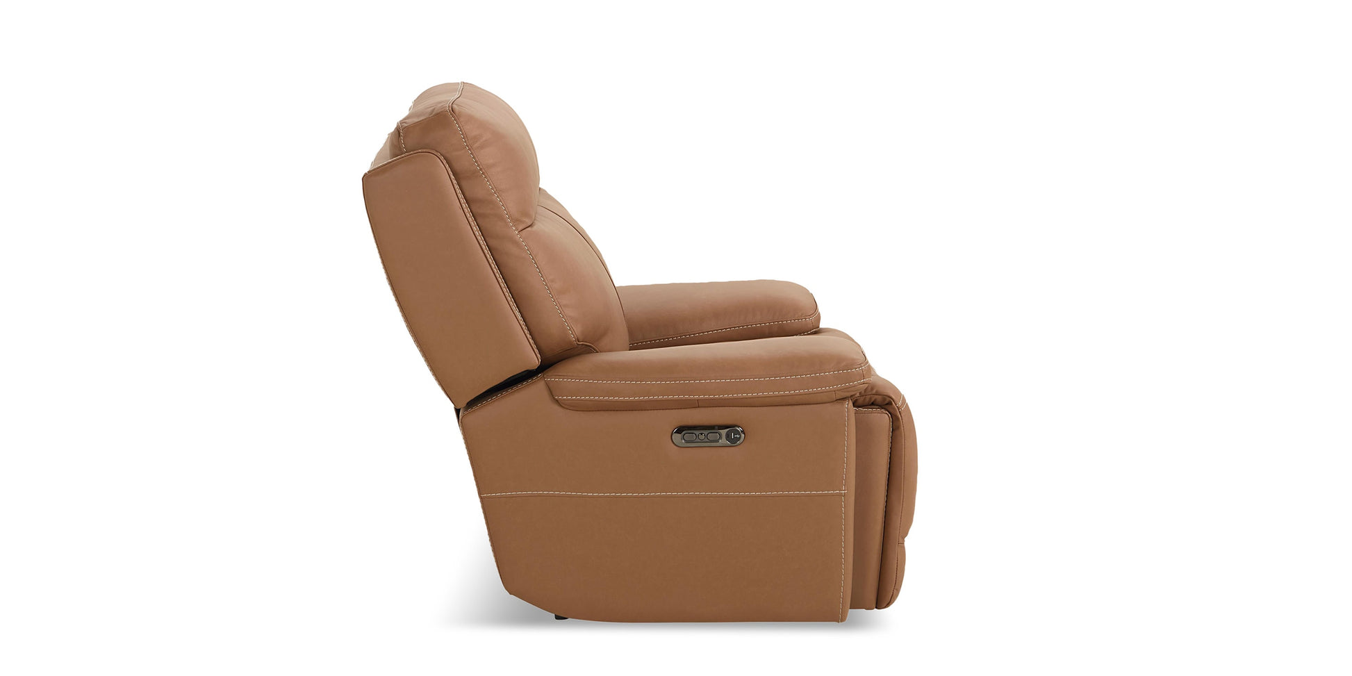 Bassett Club Level Fletcher Leather Zero Gravity Power Recliner — Bassett manufacturer gallery — Fletcher Antelope — Wallsaver Recliner w/Power