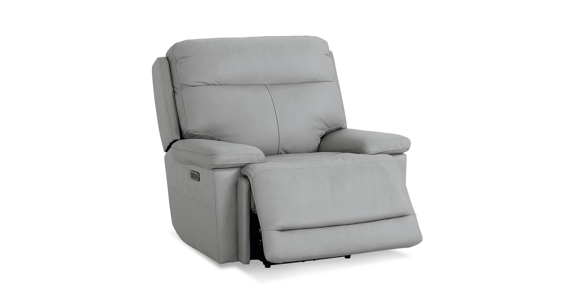 Bassett Club Level Fletcher Leather Zero Gravity Power Recliner — Bassett manufacturer gallery — Wallsaver Recliner w/Power image number 3