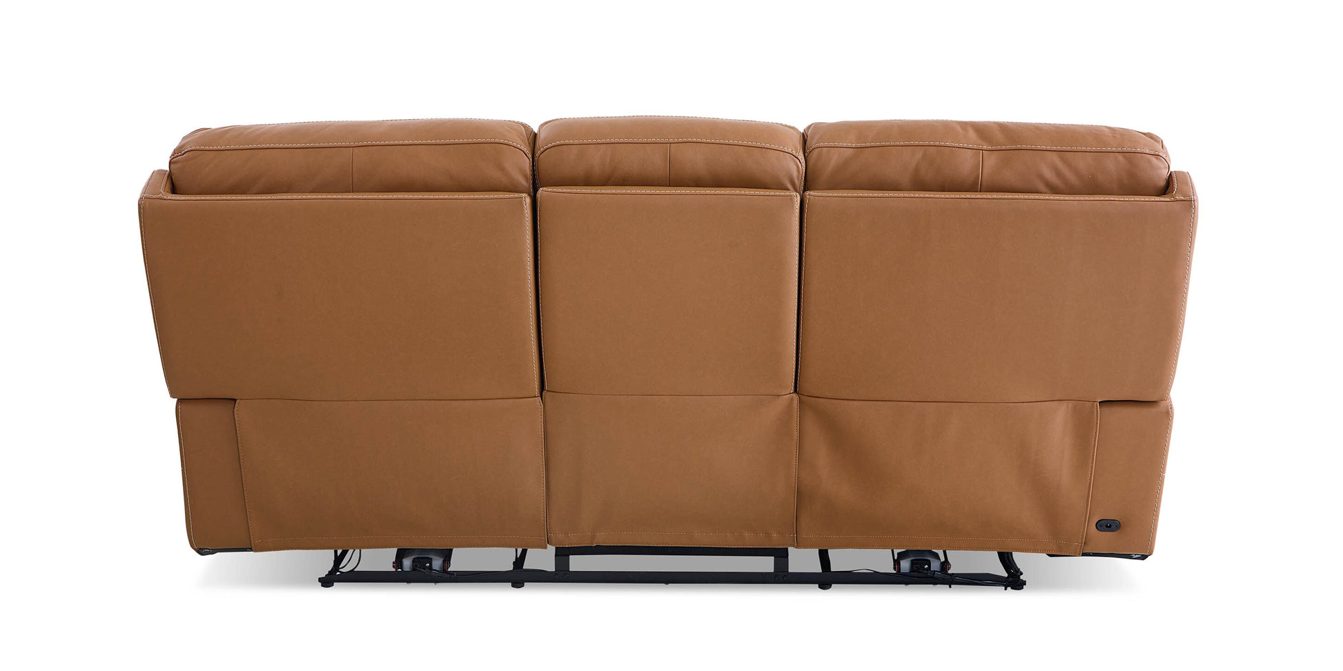 Bassett Club Level Fletcher Leather Power Reclining Sofa — Bassett manufacturer gallery — Fletcher Antelope — Sofa w/Power
