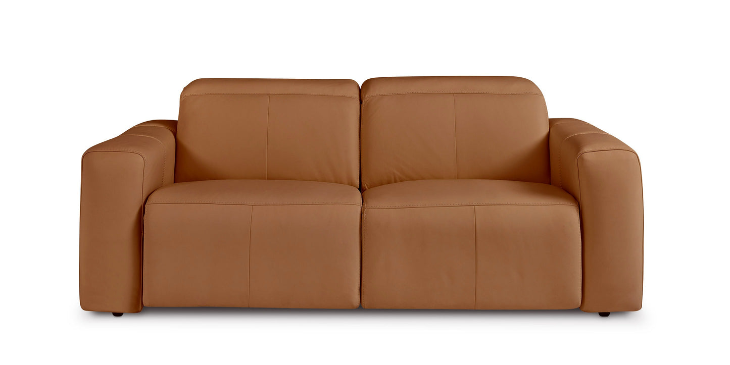 Bassett - Airy - Club Level - Leather Power Reclining Loveseat - Power Wall Recliner - Zero Gravity