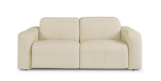 Bassett - Airy - Club Level - Leather Power Reclining Loveseat - Power Wall Recliner - Zero Gravity