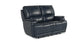 Bassett Club Level Burlington Leather Power Reclining Loveseat — Bassett manufacturer gallery — Burlington Navy — Loveseat w/Power