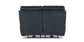 Bassett Club Level Burlington Leather Power Reclining Loveseat — Bassett manufacturer gallery — Burlington Navy — Loveseat w/Power