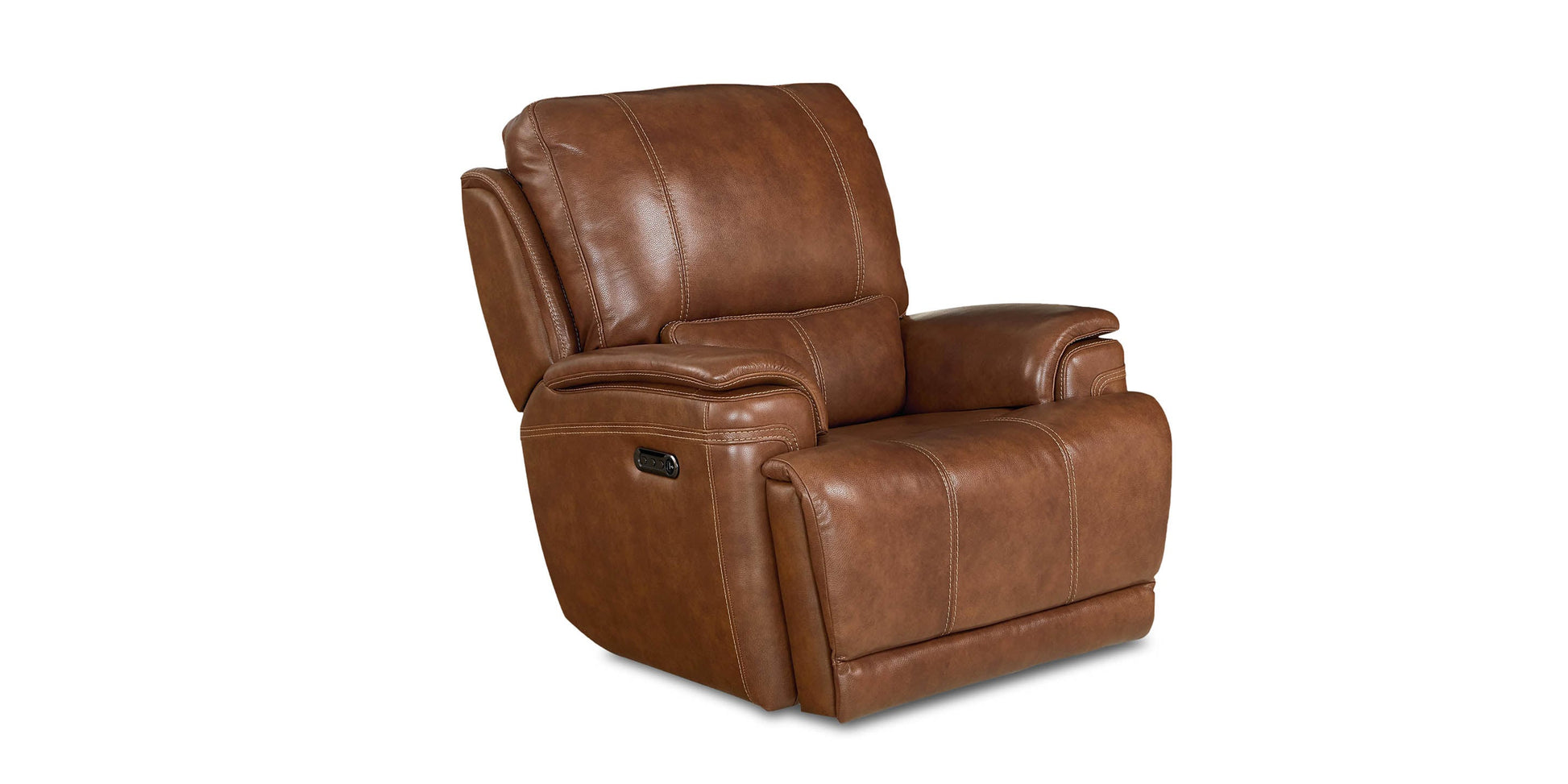 Bassett Club Level Burlington Leather Zero Gravity Power Recliner — Bassett manufacturer gallery — Recliner w/Power image number 1
