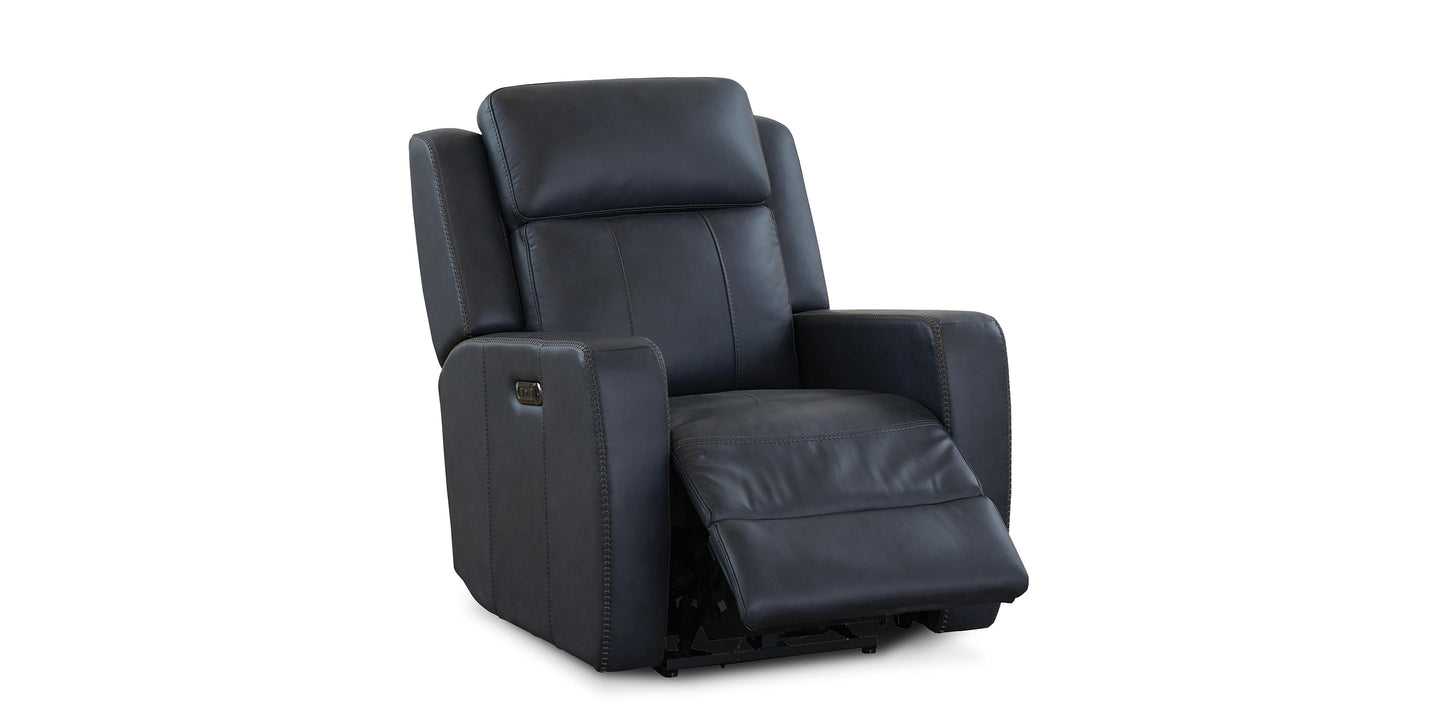 Bassett Club Level Norwood Leather Zero Gravity Power Glider Recliner — Bassett manufacturer gallery — Wallsaver Recliner w/Power image number 3