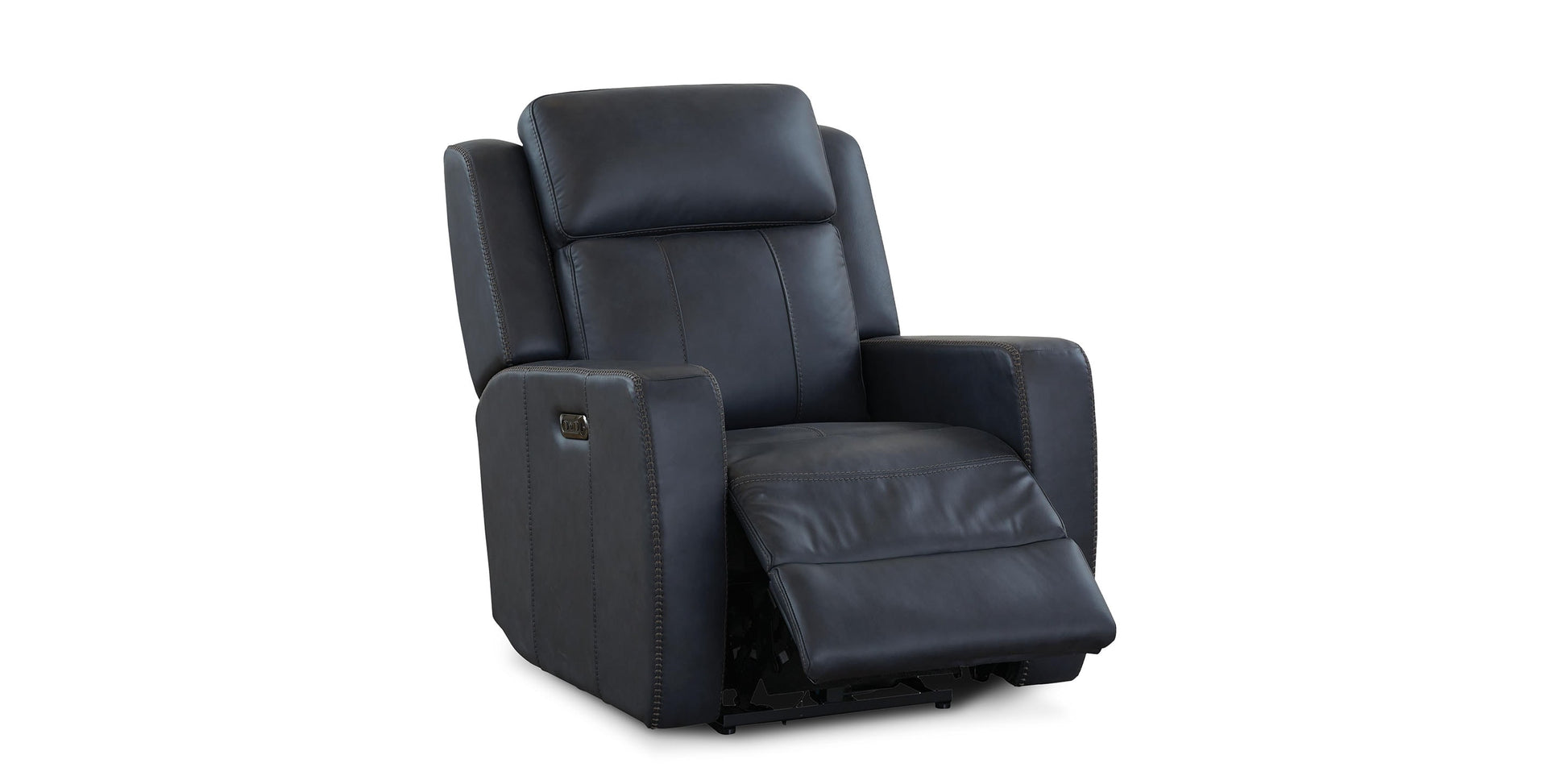 Bassett Club Level Norwood Leather Zero Gravity Power Glider Recliner — Bassett manufacturer gallery — Wallsaver Recliner w/Power image number 3
