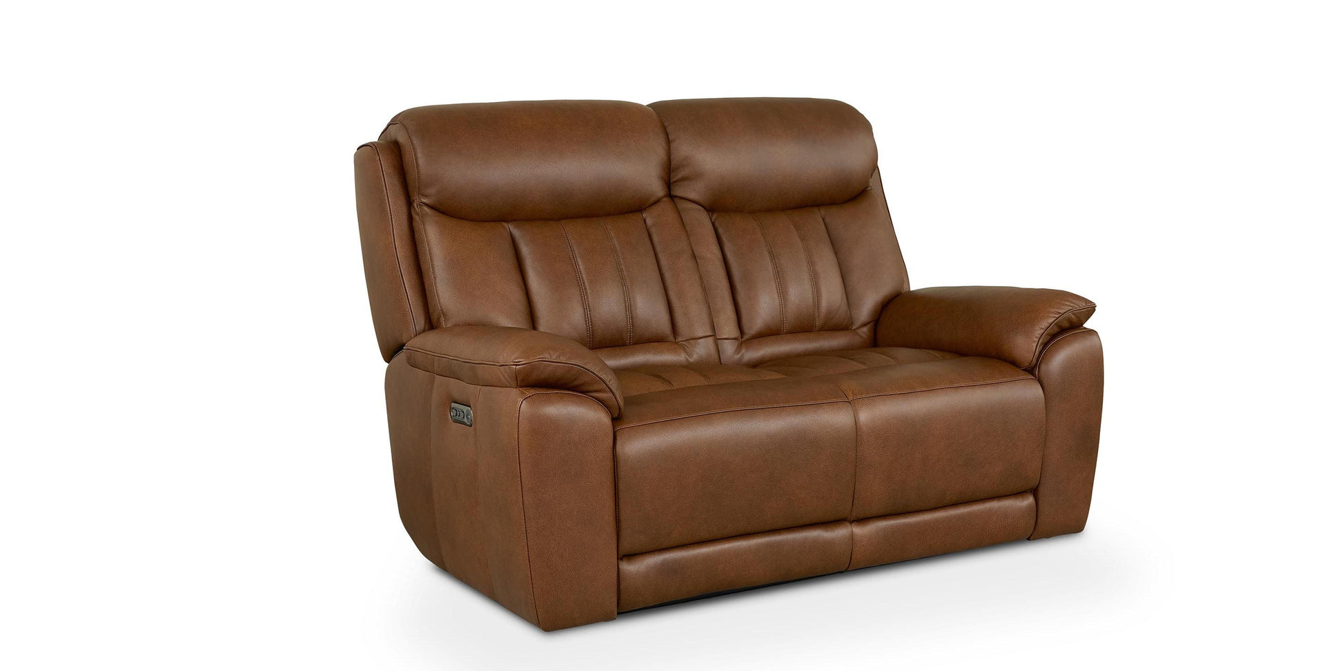 Bassett Club Level Benson Leather Power Reclining Loveseat — Bassett manufacturer gallery — Power Loveseat image number 1