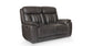 Bassett Club Level Benson Leather Power Reclining Loveseat — Bassett manufacturer gallery — Benson Tuscan Gunmetal — Power Loveseat