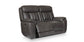 Bassett Club Level Benson Leather Power Reclining Loveseat — Bassett manufacturer gallery — Benson Tuscan Gunmetal — Power Loveseat