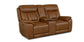 Bassett Club Level Benson Leather Power Reclining Loveseat with Center Console — Bassett manufacturer gallery — Power Loveseat w/ console image number 7