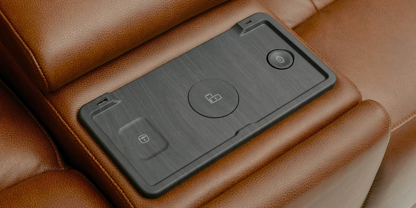 Bassett Club Level Benson Leather Power Reclining Loveseat with Center Console — Bassett manufacturer gallery — Power Loveseat w/ console image number 4