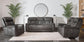 Bassett Club Level Benson Leather Power Reclining Sofa — Bassett manufacturer gallery — Power Sofa image number 1