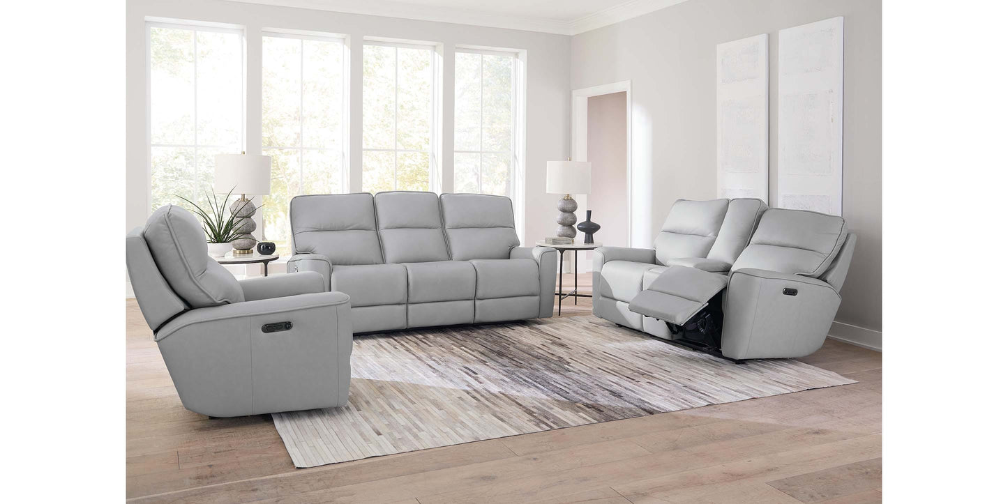 Bassett Club Level Kenneth Leather Power Reclining Sofa — Bassett manufacturer gallery — Power Sofa image number 2