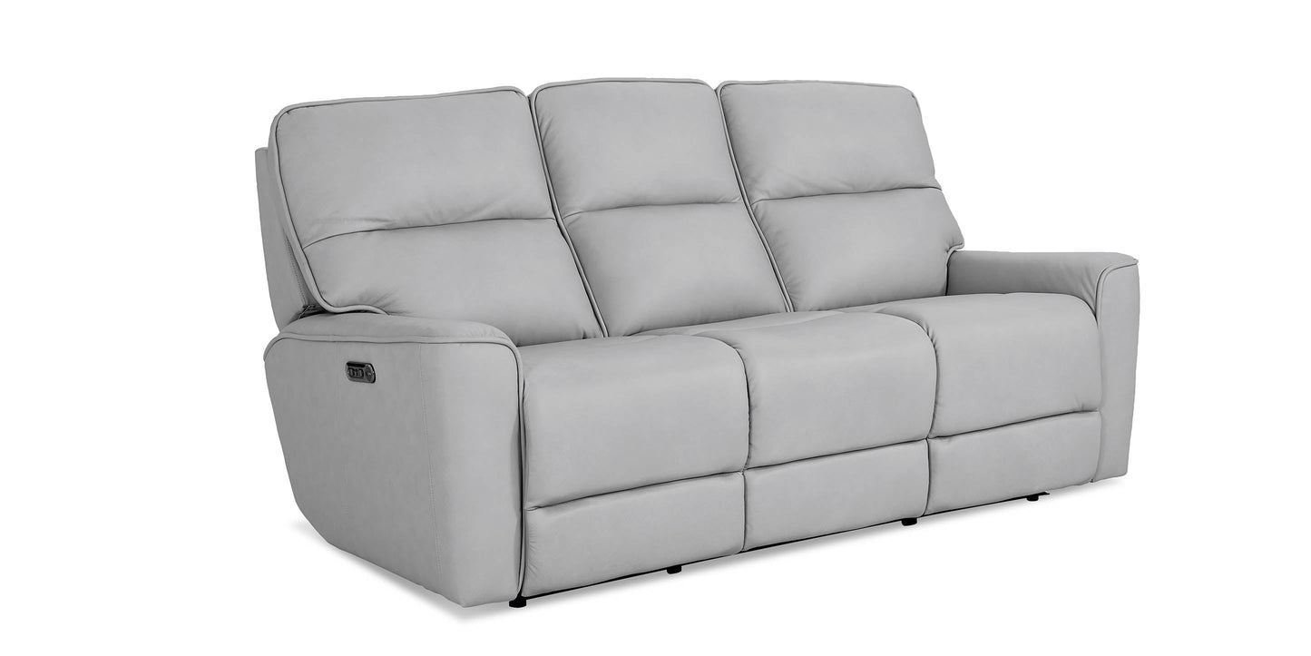 Bassett Club Level Kenneth Leather Power Reclining Sofa — Bassett manufacturer gallery — Power Sofa image number 3