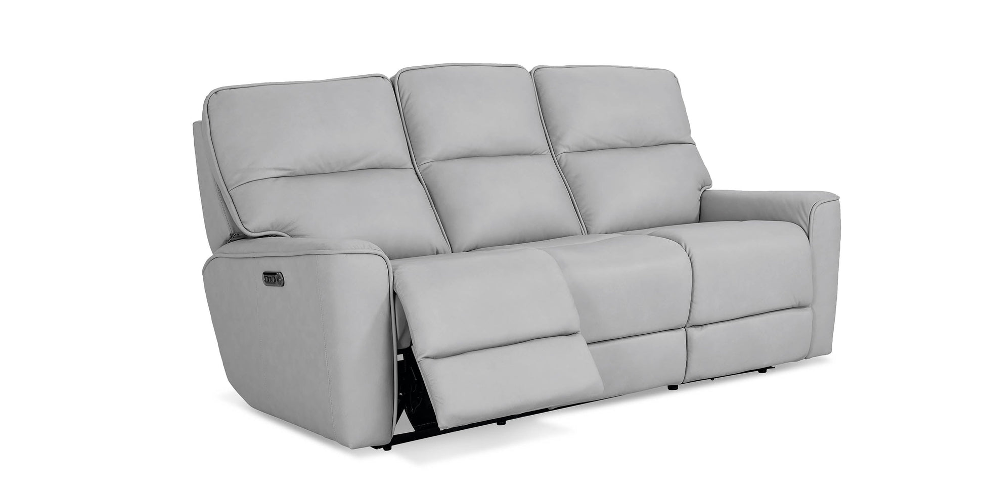 Bassett Club Level Kenneth Leather Power Reclining Sofa — Bassett manufacturer gallery — Power Sofa image number 4