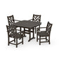 POLYWOOD Chippendale 5-Piece Dining Set with Trestle Legs — Vintage Coffee