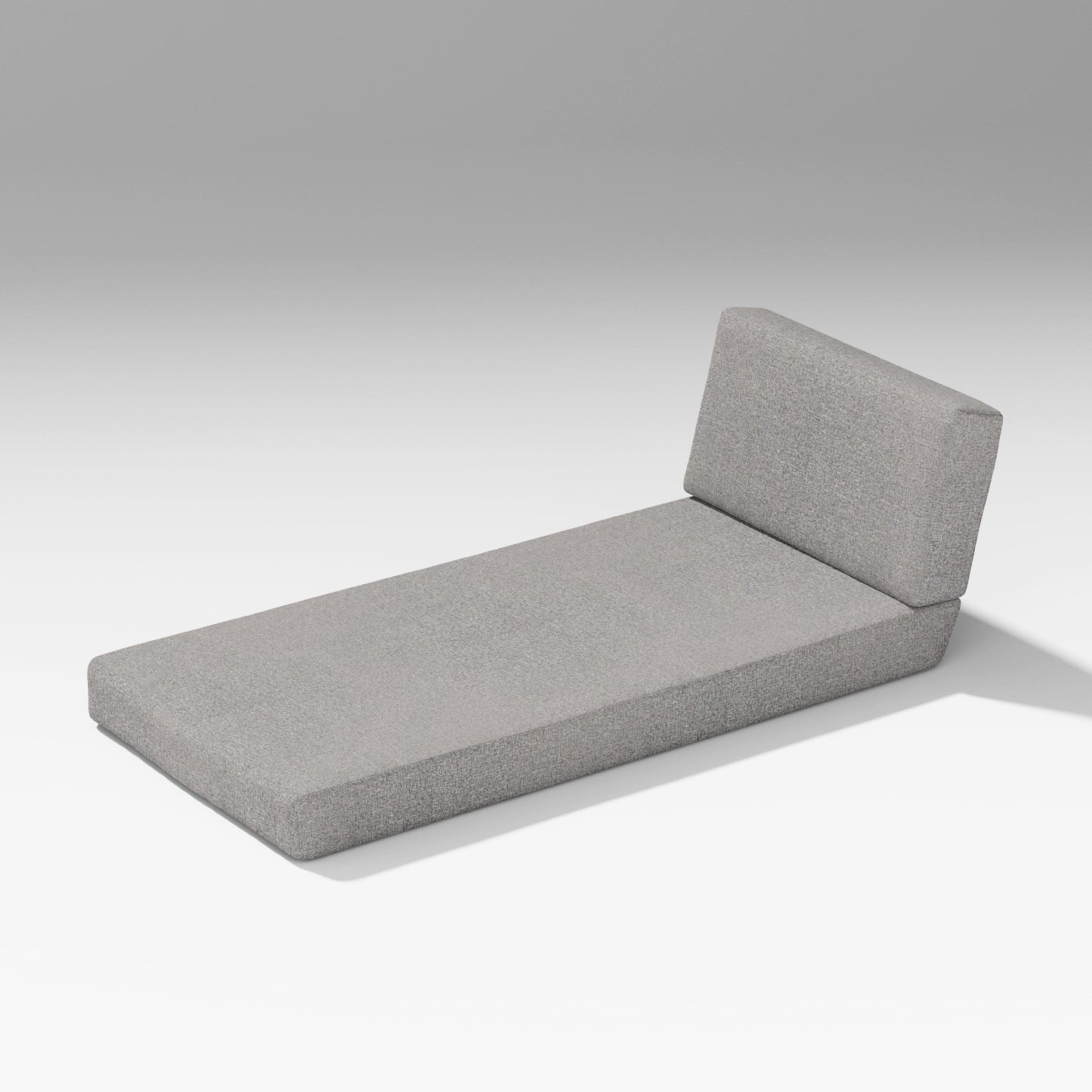 POLYWOOD Latitude Modular Chaise Seat/Back Combo — Grey Mist