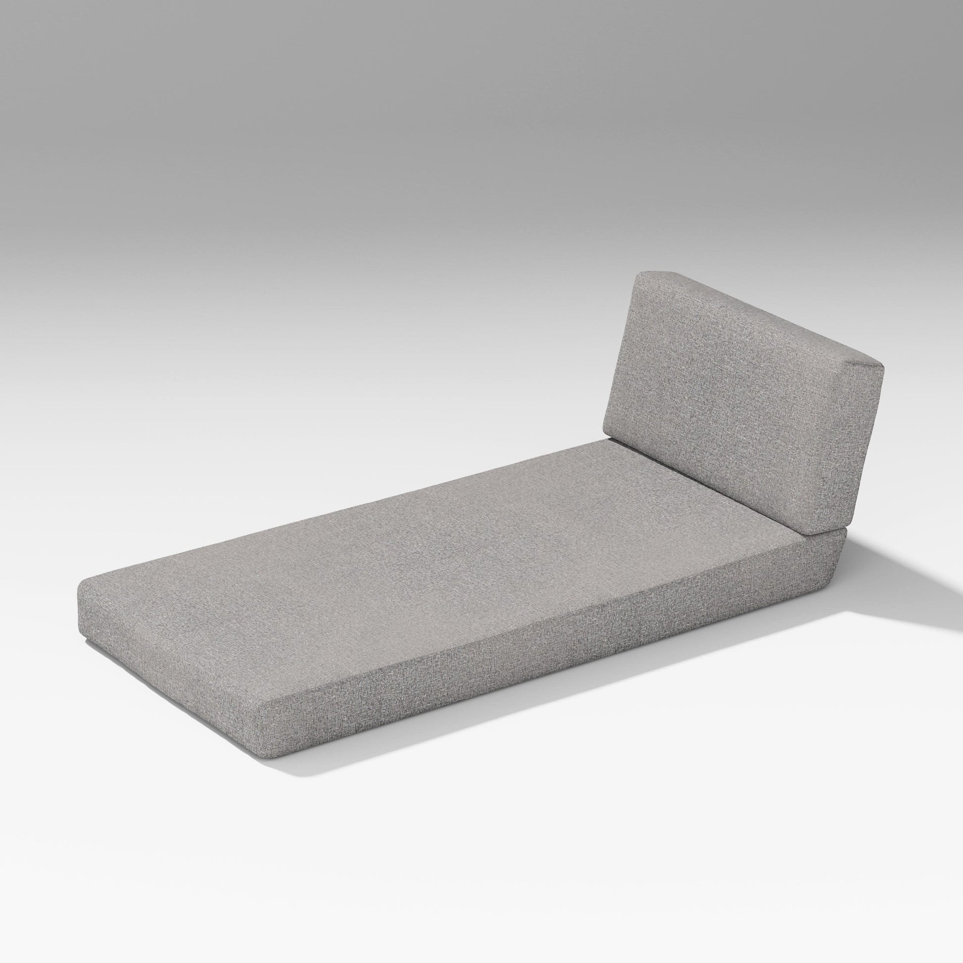 POLYWOOD Latitude Modular Chaise Seat/Back Combo — Grey Mist
