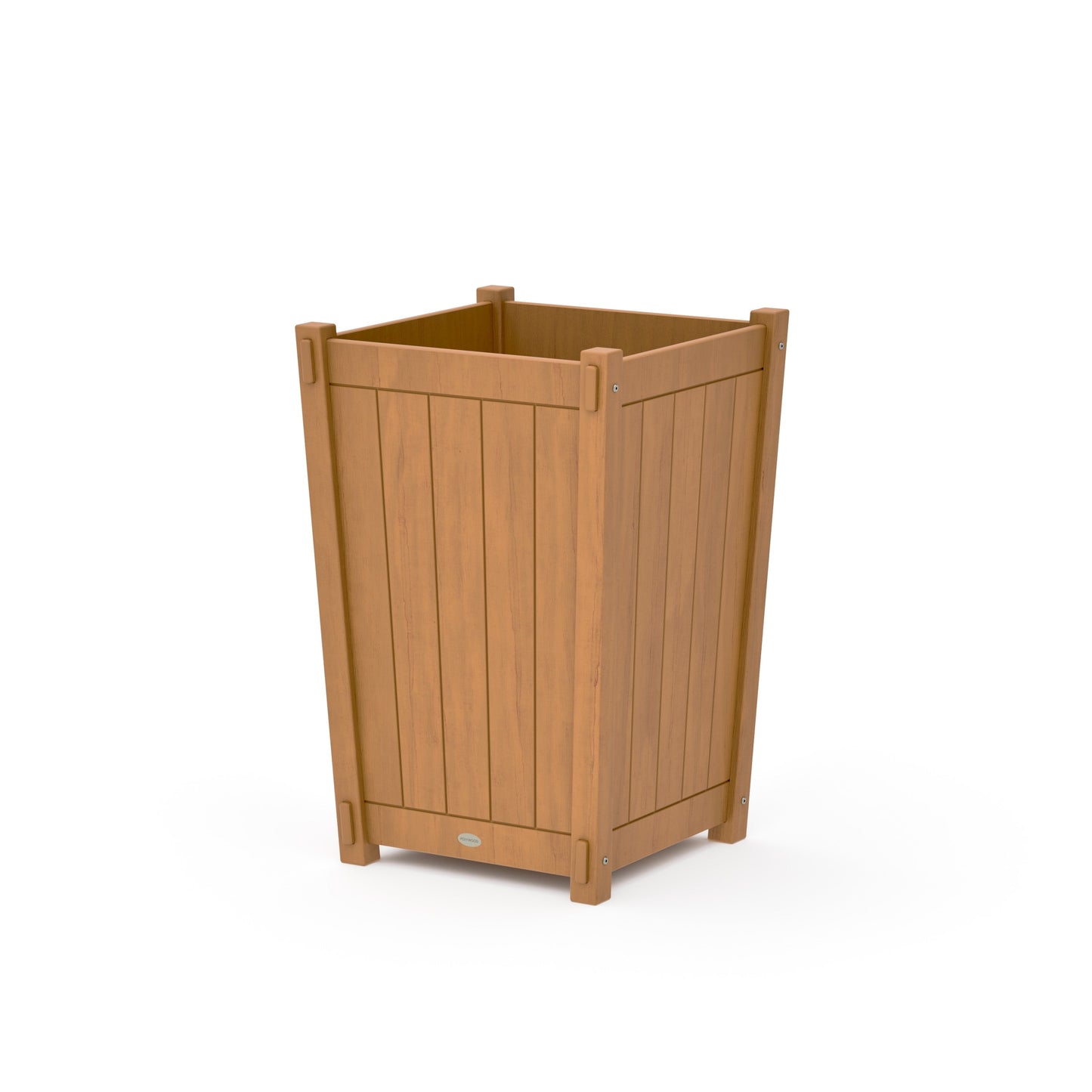 POLYWOOD Vineyard Large Tapered Square Planter Box — Natural