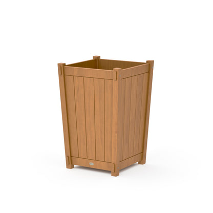 POLYWOOD Vineyard Large Tapered Square Planter Box — Natural