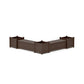 POLYWOOD 48" Country Living L- Shaped Planter Storage Bench Corner Set- Large — Kona