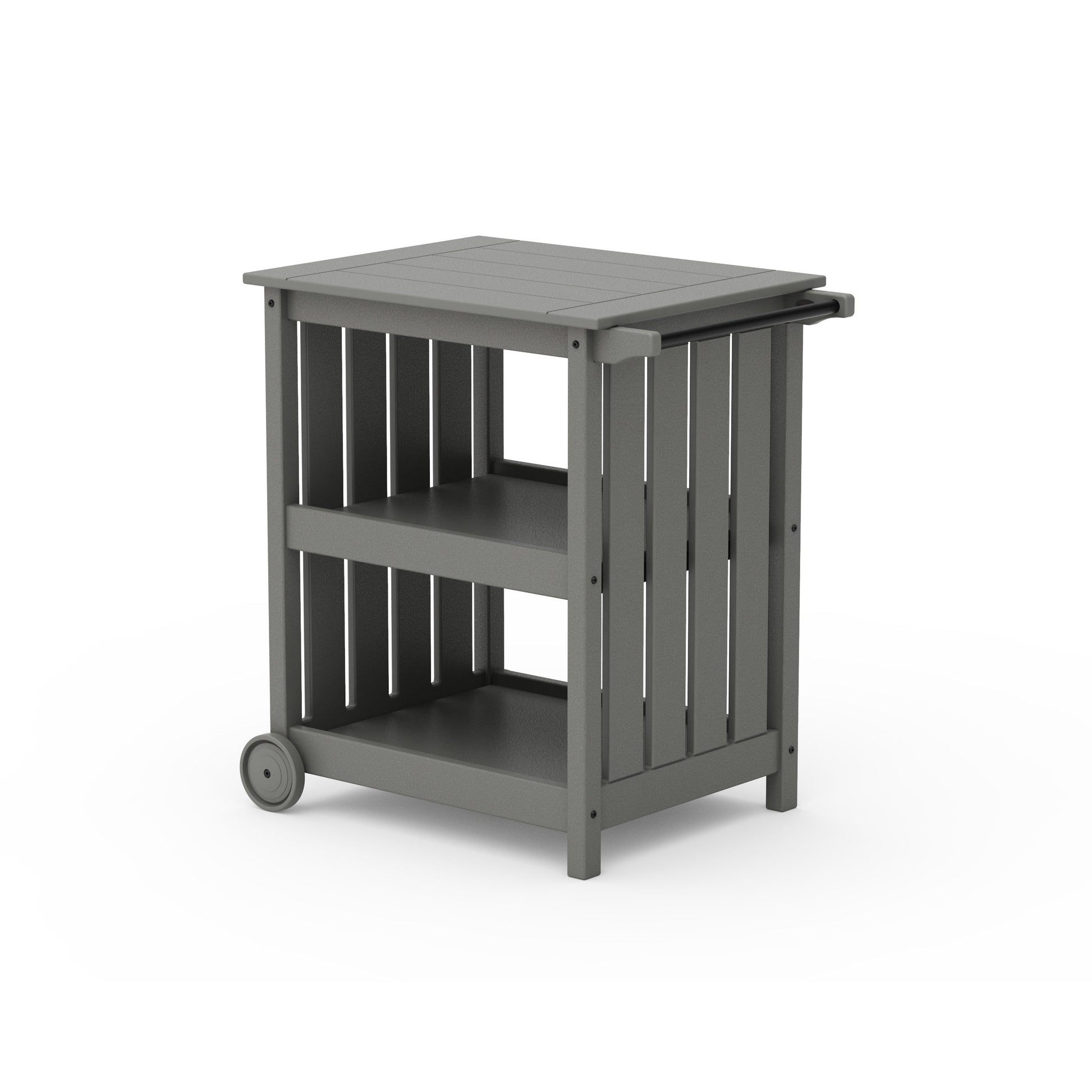 POLYWOOD Vineyard Bar Cart — Slate Grey