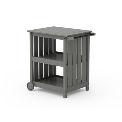 POLYWOOD Vineyard Bar Cart — Slate Grey