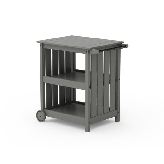POLYWOOD Vineyard Bar Cart — Slate Grey