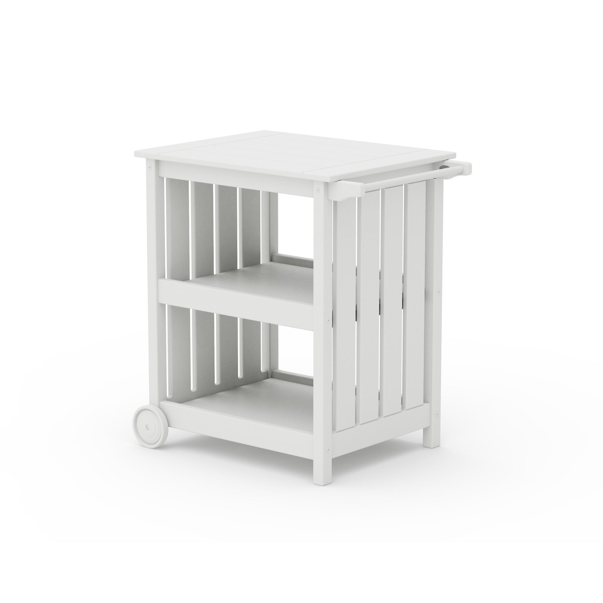 POLYWOOD Vineyard Bar Cart — White