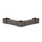 POLYWOOD 60" Country Living L- Shaped Planter Storage Bench Corner Set- Large — Driftwood