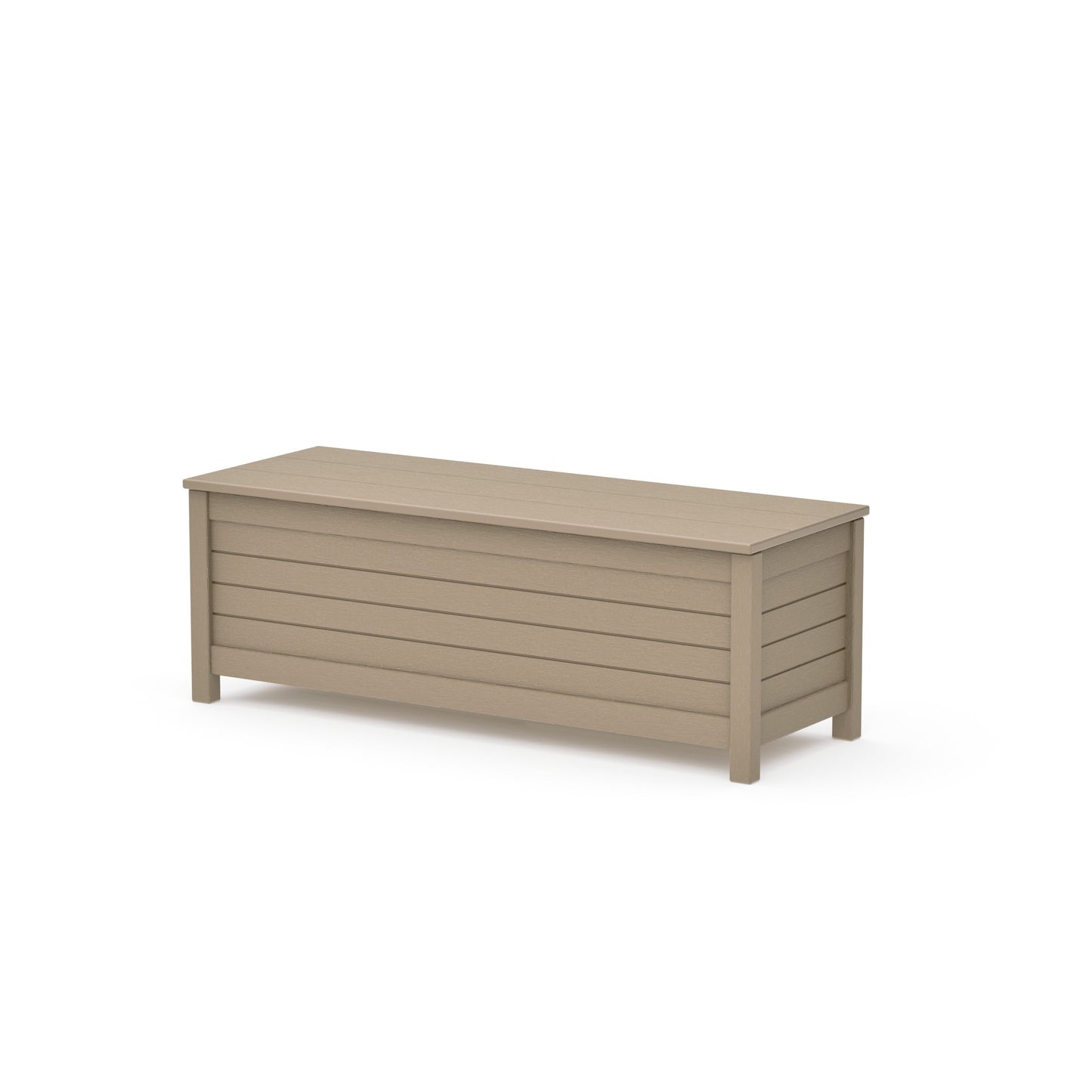 POLYWOOD Nautical 48" Storage Bench — Vintage Sahara