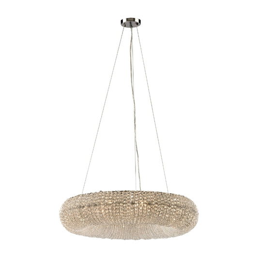 CRYSTAL RING 28'' WIDE 10-LIGHT CHANDELIER - FREE SHIPPING !!!