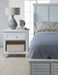 PALMETTO HOME - CANE BAY ONE DRAWER NIGHTSTAND WITH BASKET & USB