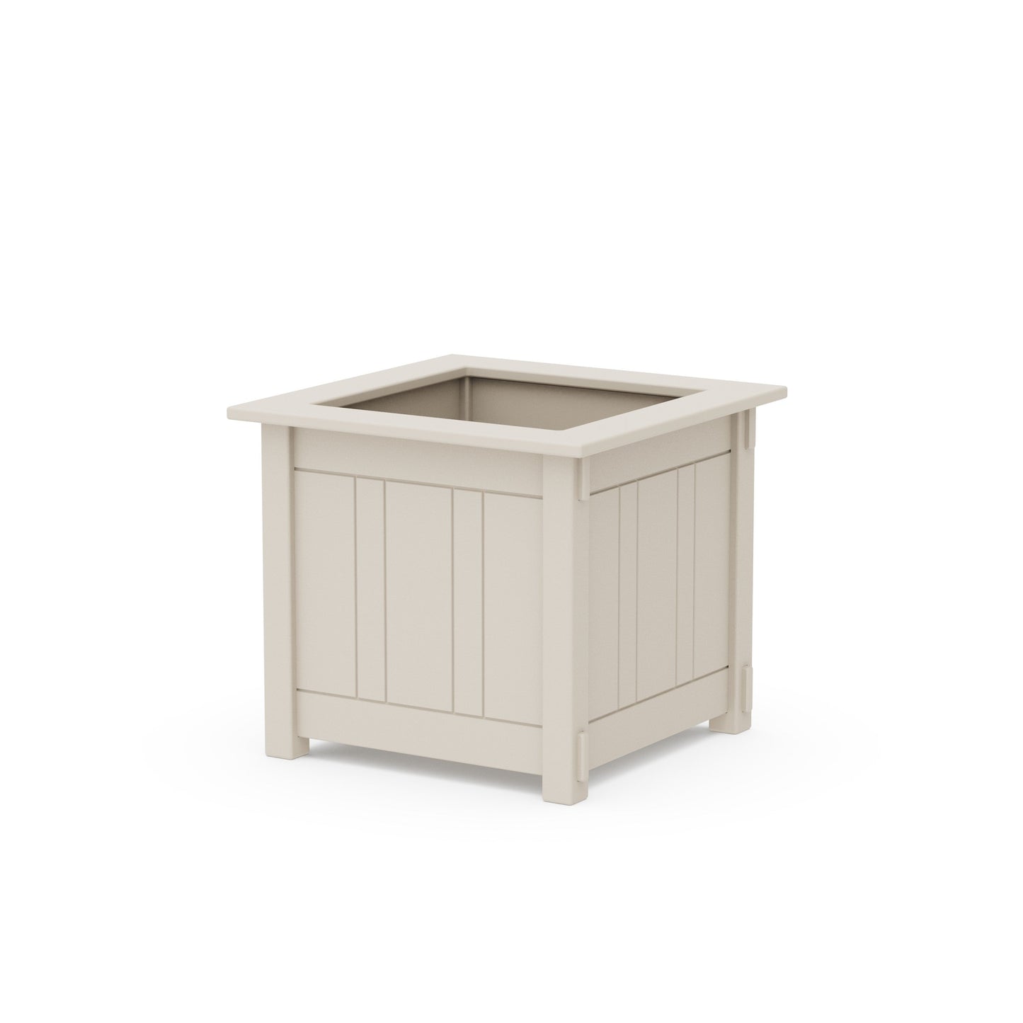 POLYWOOD Acadia Large Square Planter Box — Sand