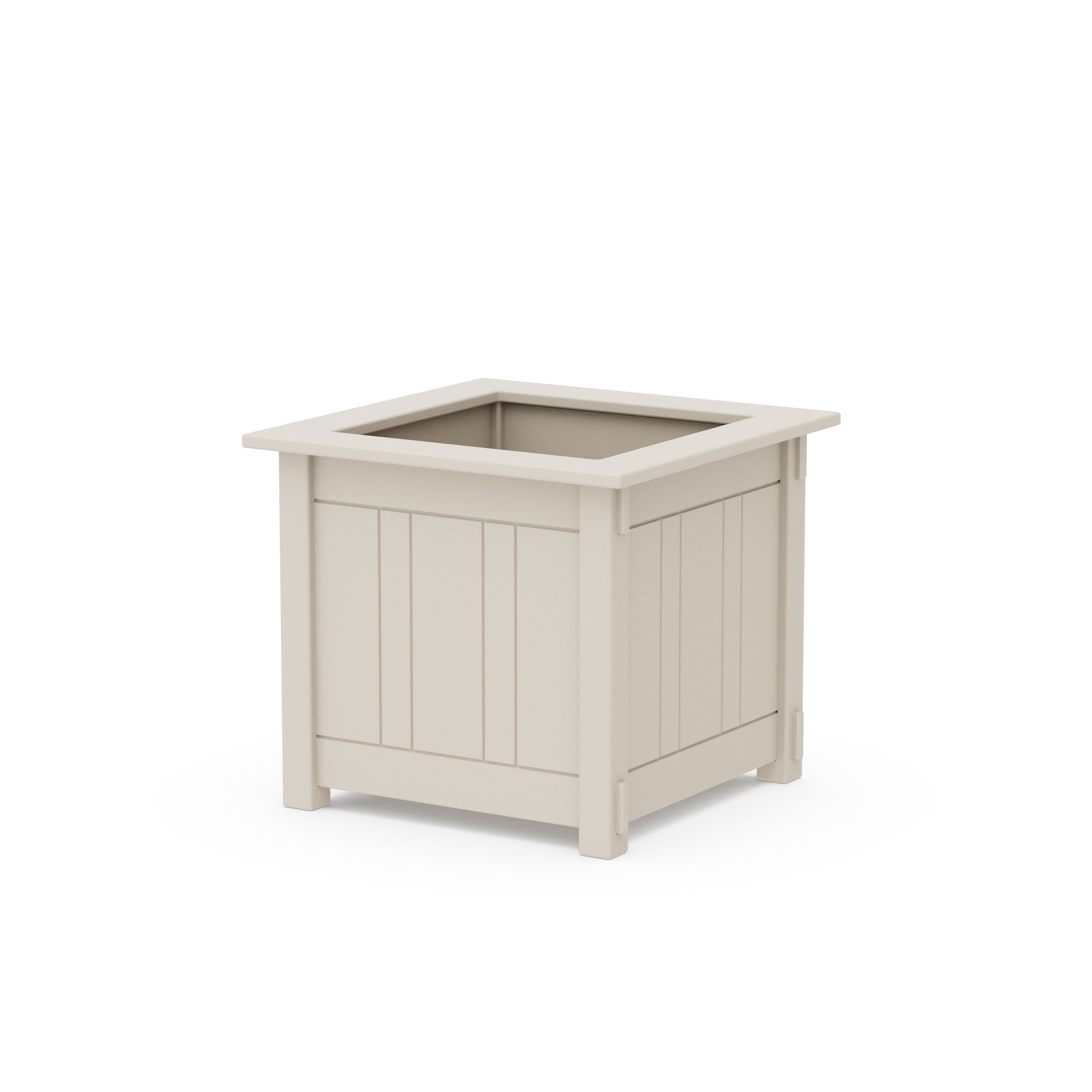 POLYWOOD Acadia Large Square Planter Box — Sand