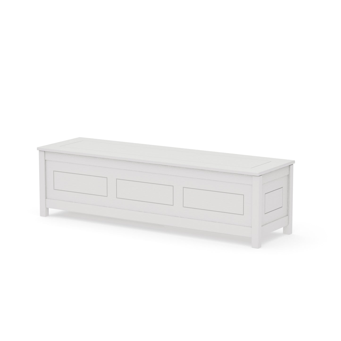 POLYWOOD Country Living 60" Storage Bench — Vintage White