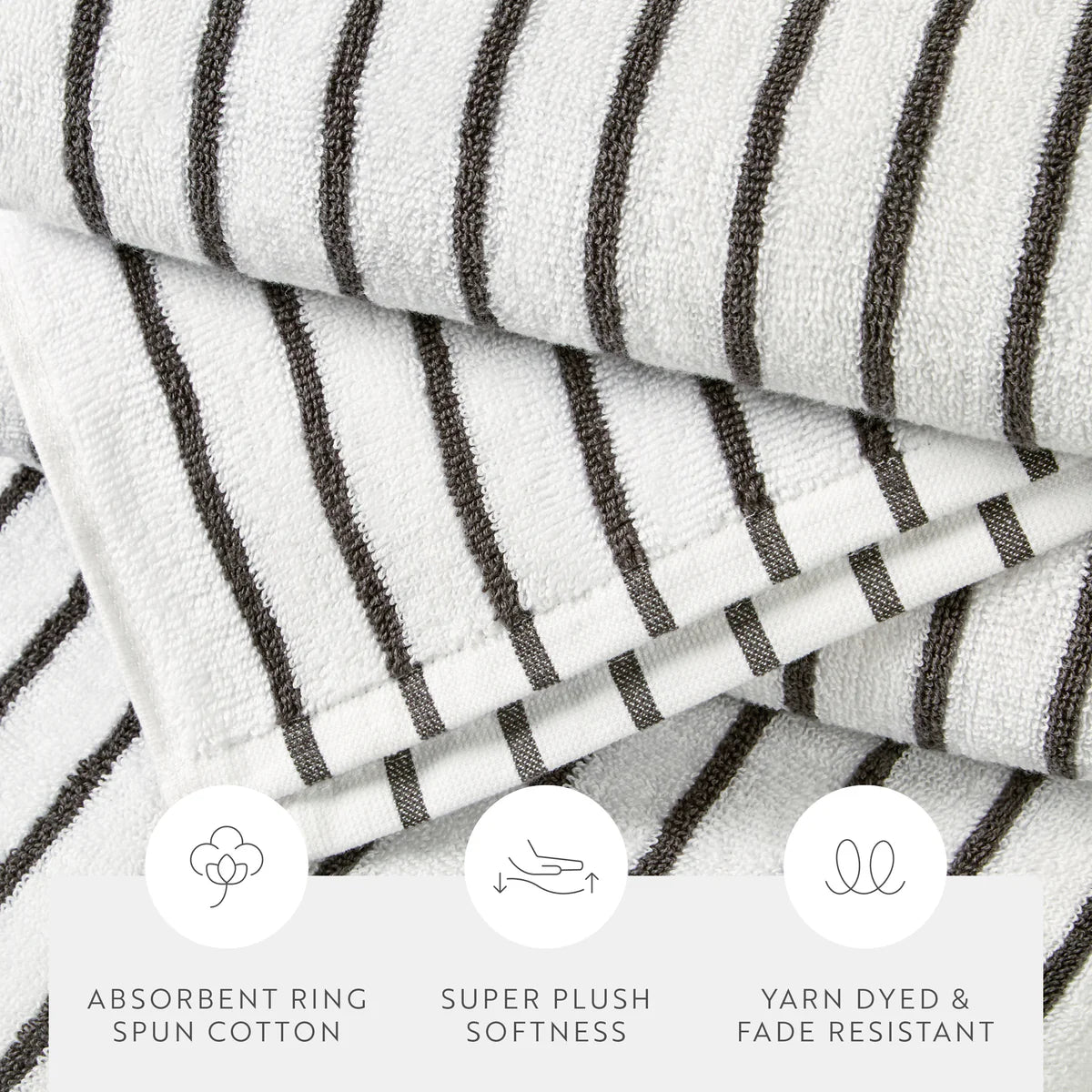 100% Cotton Stripe Cabana Towels