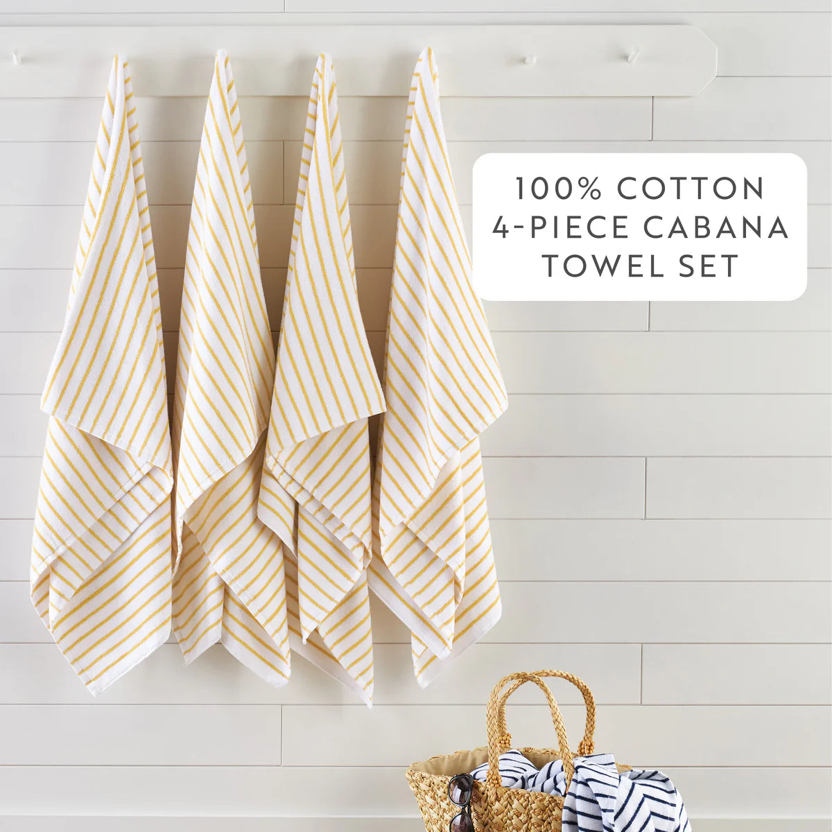 100% Cotton Stripe Cabana Towels