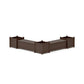 POLYWOOD 48" Vineyard L- Shaped Planter Storage Bench Corner Set- Large — Kona