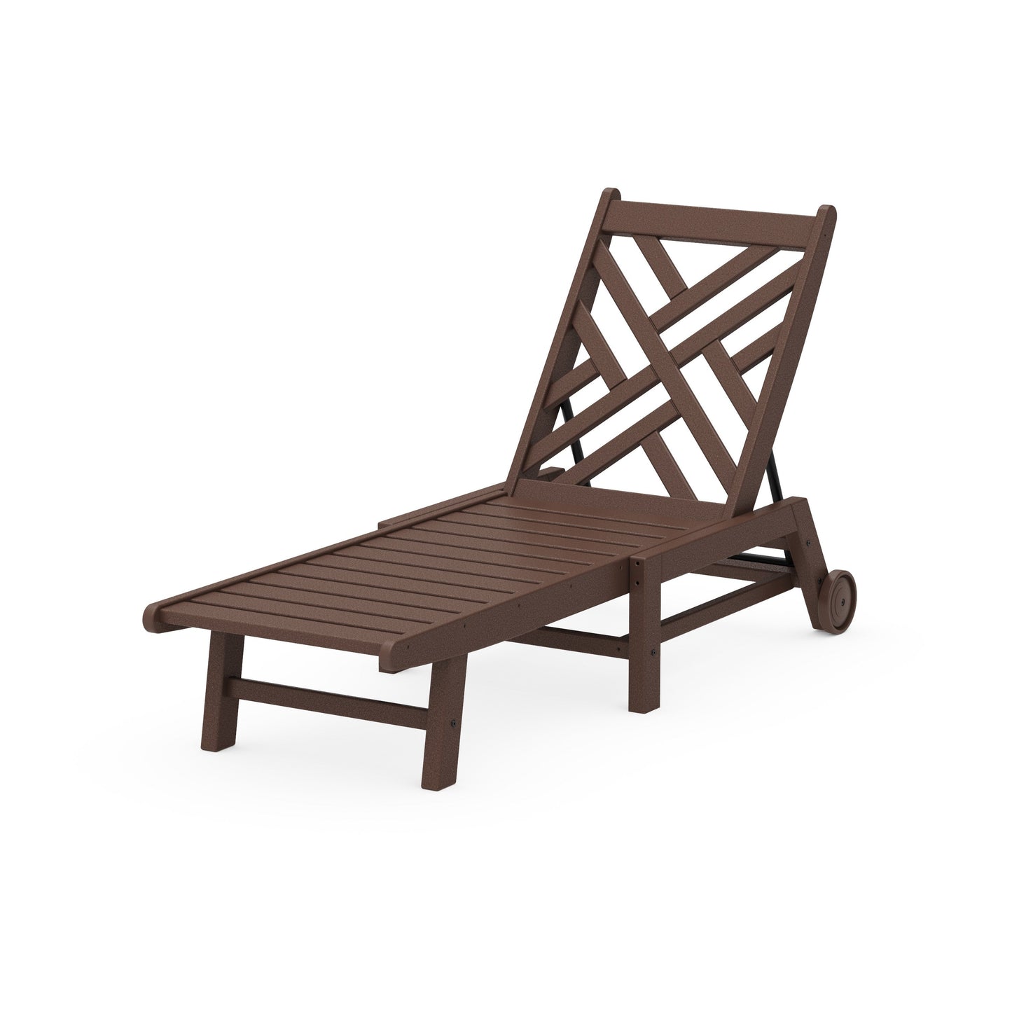 POLYWOOD Chippendale Chaise with Wheels — Mahogany