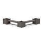 POLYWOOD 60" Vineyard L- Shaped Planter Bench Corner Set - Large — Driftwood