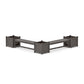 POLYWOOD 60" Country Living L- Shaped Planter Bench Corner Set - Large — Driftwood