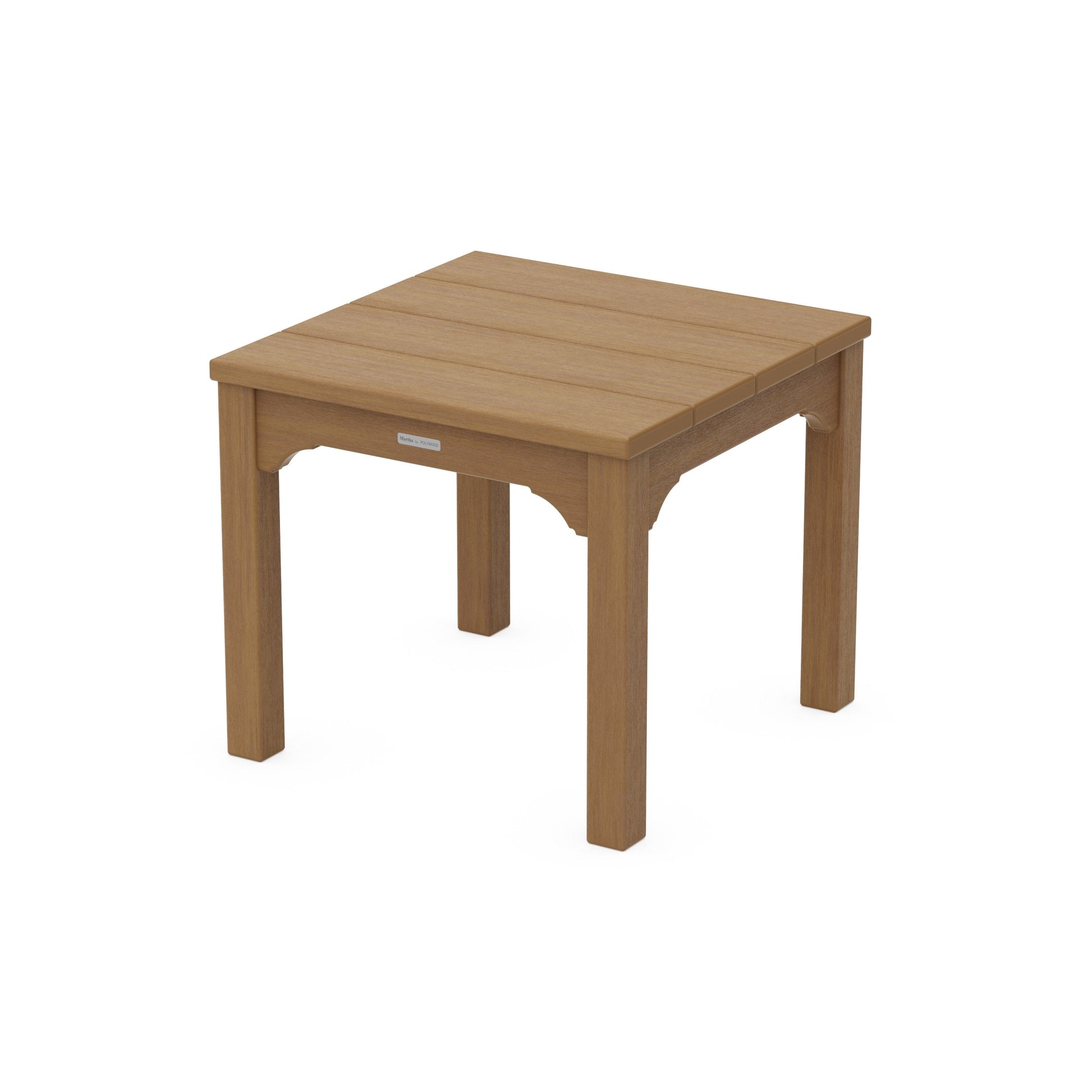 POLYWOOD Chinoiserie End Table — Natural