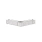 POLYWOOD 48" Vineyard L- Shaped Planter Storage Bench Corner Set — Vintage White